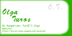 olga turos business card